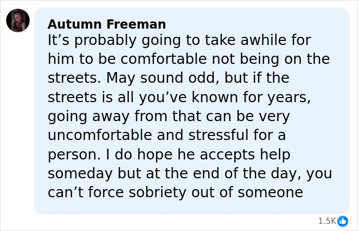 Comment from Autumn Freeman about challenges after Tylor Chase’s hospitalization, discussing comfort and sobriety struggles. Comment from Autumn Freeman about challenges after Tylor Chase’s hospitalization, discussing comfort and sobriety struggles.