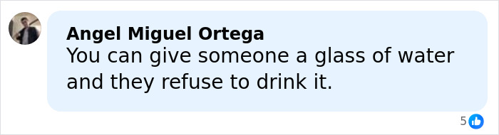 Comment by Angel Miguel Ortega discussing refusal to drink water, highlighting a moment related to Tylor Chase’s hospitalization outcome. Comment by Angel Miguel Ortega discussing refusal to drink water, highlighting a moment related to Tylor Chase’s hospitalization outcome.
