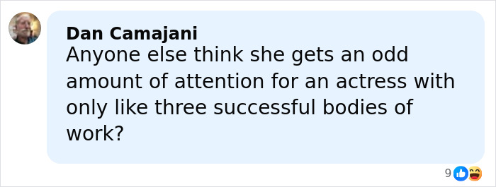 Comment criticizing Millie Bobby Brown’s attention despite limited successful roles in her acting career. Comment criticizing Millie Bobby Brown’s attention despite limited successful roles in her acting career.