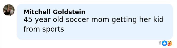 Comment on social media mentioning a 45 year old soccer mom picking up her child from sports, relating to Millie Bobby Brown fans discussing past Fallon appearances. Comment on social media mentioning a 45 year old soccer mom picking up her child from sports, relating to Millie Bobby Brown fans discussing past Fallon appearances.