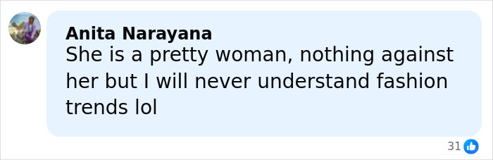 Comment from Anita Narayana discussing fashion trends in relation to Millie Bobby Brown fans comparing past Fallon appearances. Comment from Anita Narayana discussing fashion trends in relation to Millie Bobby Brown fans comparing past Fallon appearances.