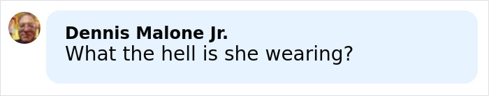 Comment from Dennis Malone Jr. questioning a sheer outfit and referencing Millie Bobby Brown's past Fallon appearances. Comment from Dennis Malone Jr. questioning a sheer outfit and referencing Millie Bobby Brown's past Fallon appearances.