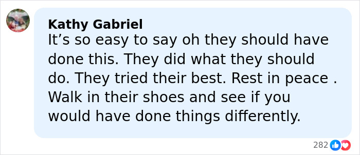 User comment by Kathy Gabriel reflecting on efforts and empathy, related to Rob Reiner's disturbing last words and confession about son. User comment by Kathy Gabriel reflecting on efforts and empathy, related to Rob Reiner's disturbing last words and confession about son.