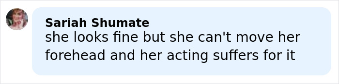 Comment on Millie Bobby Brown’s plastic surgery rumors expressing concern about her facial movement and acting skills. Comment on Millie Bobby Brown’s plastic surgery rumors expressing concern about her facial movement and acting skills.