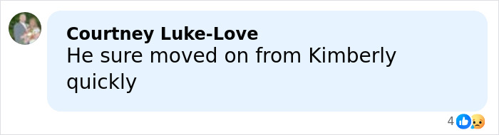Text message on phone screen from Courtney Luke-Love reacting to Donald Trump Jr.'s engagement soon after breakup sparking hilarious reactions.