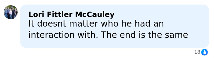 Comment by Lori Fittler McCauley expressing a viewpoint on a tense moment involving Rob Reiner&rsquo;s son Nick at a party.