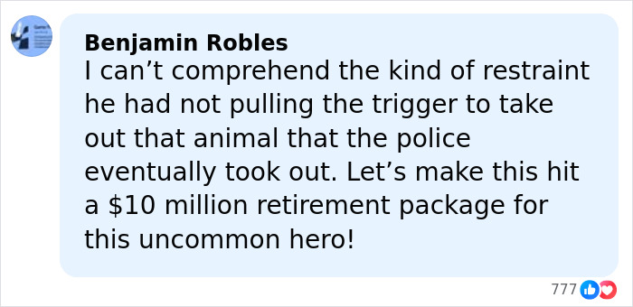 Facebook comment praising Bondi Beach hero’s restraint after confronting attacker, calling for a $10 million retirement package. Facebook comment praising Bondi Beach hero’s restraint after confronting attacker, calling for a $10 million retirement package.
