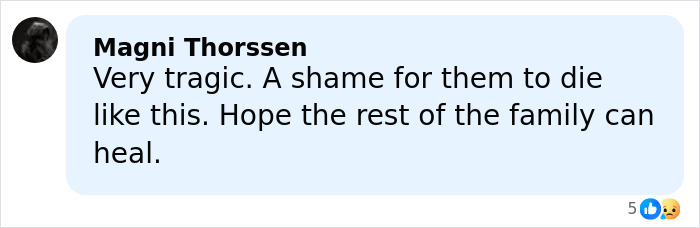 Comment expressing sadness over a tragic incident involving Rob Reiner and his wife, hoping the family can heal. Comment expressing sadness over a tragic incident involving Rob Reiner and his wife, hoping the family can heal.