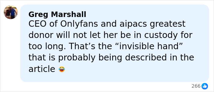 Comment on Onlyfans CEO discussing Bonnie Blue facing 15-year sentence after controversial adult video filmed in Bali.