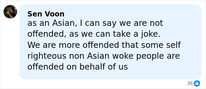 Comment from Sen Voon discussing reactions to a racist gesture involving Miss Finland and social media backlash. Comment from Sen Voon discussing reactions to a racist gesture involving Miss Finland and social media backlash.