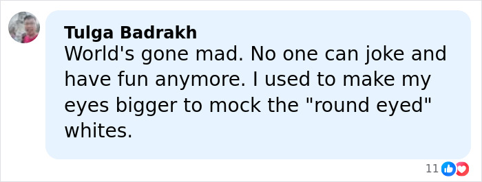 Comment by Tulga Badrakh expressing frustration over political correctness and referencing a racist gesture controversy involving Japan and Finland. Comment by Tulga Badrakh expressing frustration over political correctness and referencing a racist gesture controversy involving Japan and Finland.