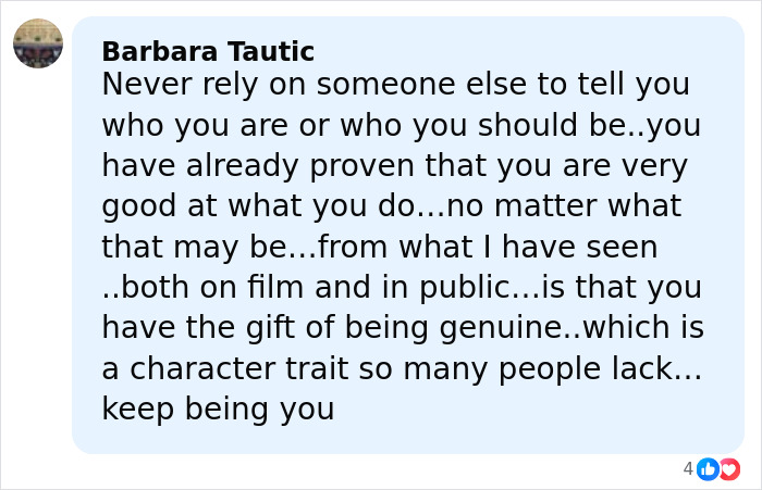 Comment expressing support for Brendan Fraser's career and genuine character shared after his Oscar victory.