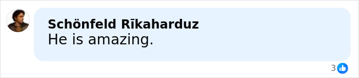 Comment praising Brendan Fraser’s career achievements and impact shared on social media post.