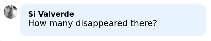 Comment by Si Valverde asking how many disappeared in the Vatican girl decades-old cold case twist discussion.