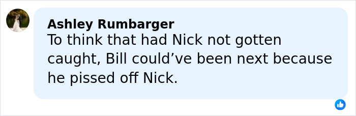 Comment by Ashley Rumbarger discussing Nick Reiner&rsquo;s tense moment with Bill Hader at Conan O&rsquo;Brien&rsquo;s party.