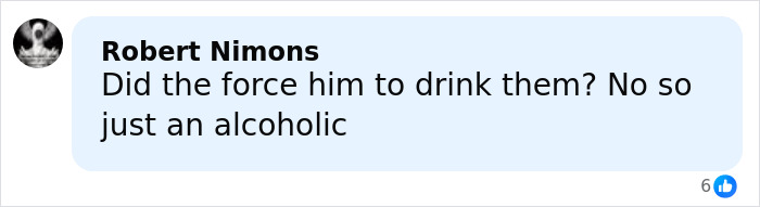 Comment saying Did the force him to drink them No so just an alcoholic related to cruise passenger's body stuffed in a fridge after fatal drinks served. Comment saying Did the force him to drink them No so just an alcoholic related to cruise passenger's body stuffed in a fridge after fatal drinks served.