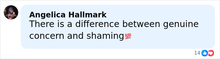 Screenshot of a social media comment discussing genuine concern versus shaming related to Ariana Grande's struggles. Screenshot of a social media comment discussing genuine concern versus shaming related to Ariana Grande's struggles.