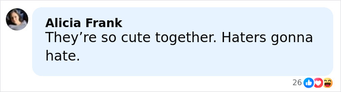 Alicia Frank comment saying they are cute together and haters gonna hate on Timothée Chalamet's red carpet look. Alicia Frank comment saying they are cute together and haters gonna hate on Timothée Chalamet's red carpet look.