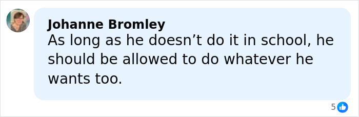 Comment by Johanne Bromley expressing that a high school teacher’s costume photos sparked outrage among parents online. Comment by Johanne Bromley expressing that a high school teacher’s costume photos sparked outrage among parents online.
