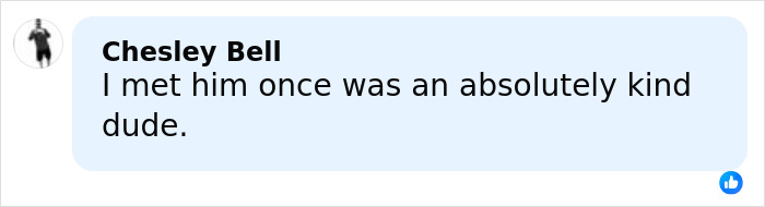 Comment by Chesley Bell expressing positive impressions of James Franco after meeting him once.