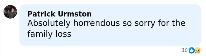 Screenshot of a social media comment expressing sorrow for family loss related to accused teens luring daughter into woods before attack Screenshot of a social media comment expressing sorrow for family loss related to accused teens luring daughter into woods before attack