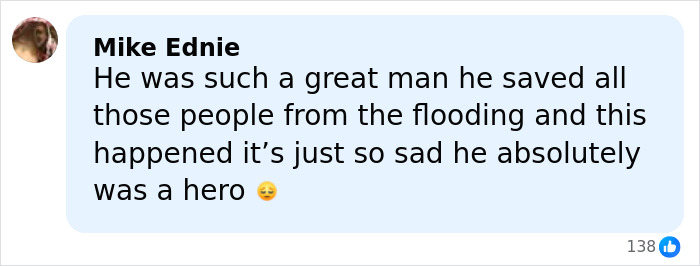 Comment from Mike Ednie expressing sadness and praising Greg Biffle&rsquo;s heroism before plane crash.