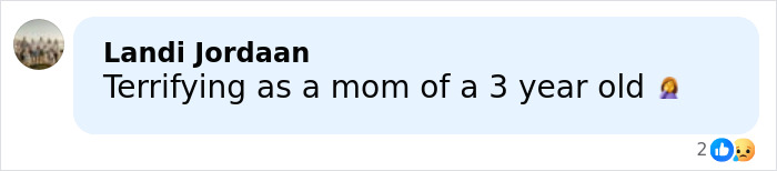 Facebook comment by Landi Jordaan expressing fear as a mom of a 3-year-old about a Bondi Beach attack involving a bullet. Facebook comment by Landi Jordaan expressing fear as a mom of a 3-year-old about a Bondi Beach attack involving a bullet.