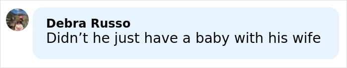 Text message conversation screenshot showing Debra Russo asking if he just had a baby with his wife. Text message conversation screenshot showing Debra Russo asking if he just had a baby with his wife.