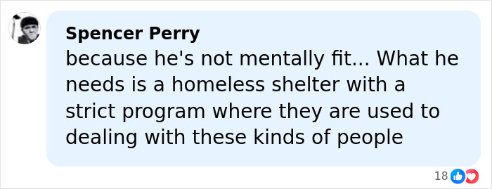 Comment by Spencer Perry about struggling Nickelodeon star&rsquo;s motel stay, highlighting need for homeless shelter program.