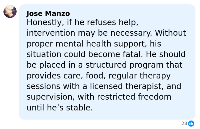 Comment from Jose Manzo suggesting intervention and structured care for struggling Nickelodeon star during motel stay. Comment from Jose Manzo suggesting intervention and structured care for struggling Nickelodeon star during motel stay.