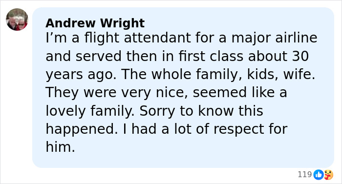 Comment from Andrew Wright expressing sympathy about Rob Reiner’s eldest daughter speaking after brother’s accusations. Comment from Andrew Wright expressing sympathy about Rob Reiner’s eldest daughter speaking after brother’s accusations.