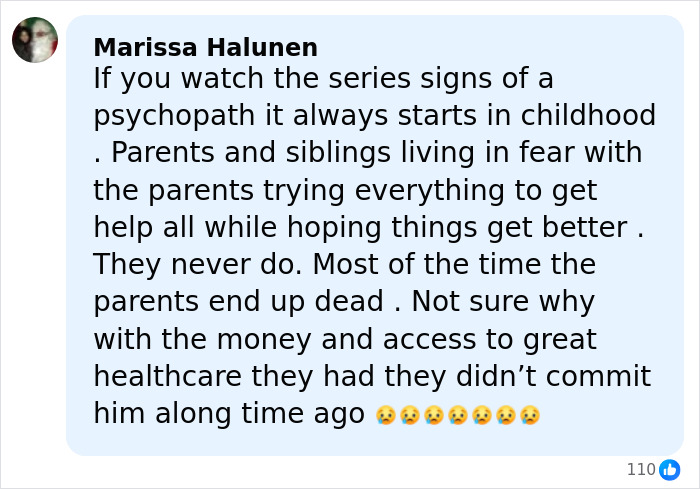 ALT text: Social media comment discussing fear of siblings and childhood experiences related to Rob Reiner&rsquo;s daughter Romy and brother Nick.