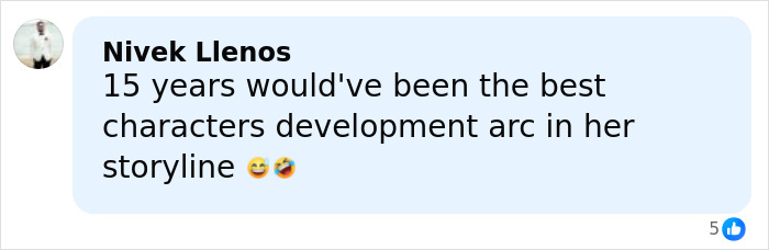 Comment by Nivek Llenos expressing thoughts on character development arc related to Bonnie Blue after arrest for controversial video.