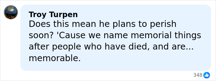 Screenshot of an online comment discussing the Kennedy Center renaming amid Maria Shriver&rsquo;s furious post trending online.