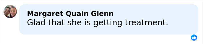 Two women smiling closely together, with a Facebook comment expressing relief about treatment for facial disfigurement. Two women smiling closely together, with a Facebook comment expressing relief about treatment for facial disfigurement.