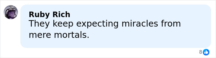 Screenshot of a social media comment expressing frustration about expectations related to Meghan Markle and Prince Harry’s team.