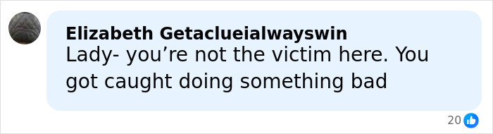 Comment on social media from Elizabeth Getaclueialwayswin criticizing hypocrisy, mentioning HR exec caught on Coldplay kiss cam.