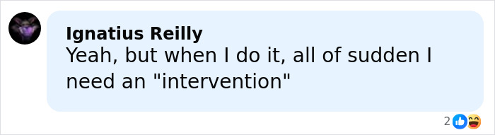 Comment by Ignatius Reilly humorously mentioning needing an intervention, sparking hilarious reactions about raccoon raids liquor store. Comment by Ignatius Reilly humorously mentioning needing an intervention, sparking hilarious reactions about raccoon raids liquor store.