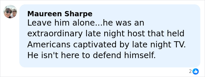 Comment by Maureen Sharpe defending Johnny Carson as an extraordinary late night host banned stars from the Tonight Show. Comment by Maureen Sharpe defending Johnny Carson as an extraordinary late night host banned stars from the Tonight Show.