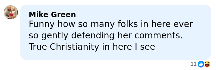 Comment from Mike Green discussing defense of comments with reactions shown, related to racist Cinnabon employee incident. Comment from Mike Green discussing defense of comments with reactions shown, related to racist Cinnabon employee incident.