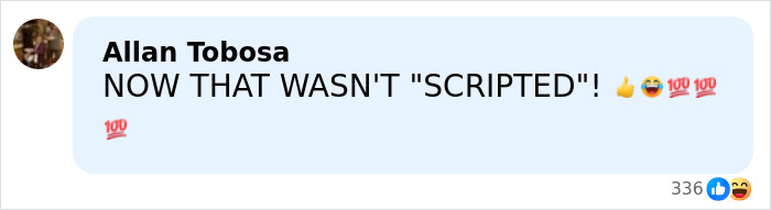 Comment by Allan Tobosa reacting to a boxing event involving Jake Paul’s broken jaw, with emojis expressing disbelief and approval. Comment by Allan Tobosa reacting to a boxing event involving Jake Paul’s broken jaw, with emojis expressing disbelief and approval.