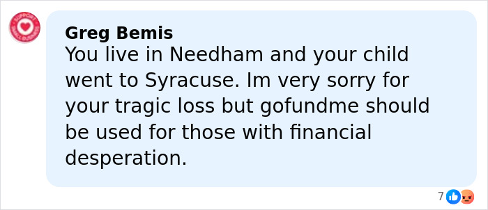 Comment by Greg Bemis expressing sympathy for tragic loss of a sorority girl in a Christmas Eve accident. Comment by Greg Bemis expressing sympathy for tragic loss of a sorority girl in a Christmas Eve accident.