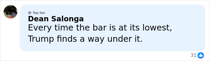 Comment from Dean Salonga reacting to Donald Trump's controversial remarks, highlighted by Jimmy Kimmel’s response. Comment from Dean Salonga reacting to Donald Trump's controversial remarks, highlighted by Jimmy Kimmel’s response.