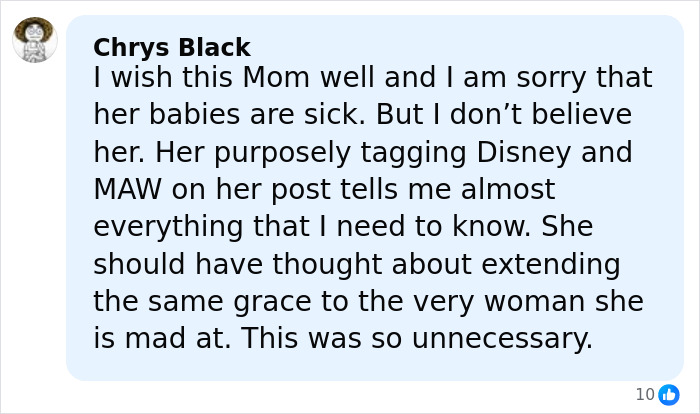 Facebook comment criticizing mom of terminally ill kids amid Hilary Swank apology controversy online. Facebook comment criticizing mom of terminally ill kids amid Hilary Swank apology controversy online.