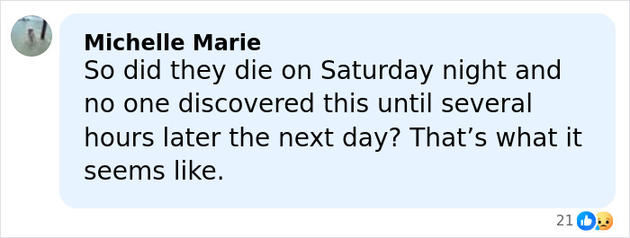 Comment by Michelle Marie questioning the timeline of discovery related to the hotel room in Nick Reiner’s arrest report. Comment by Michelle Marie questioning the timeline of discovery related to the hotel room in Nick Reiner’s arrest report.