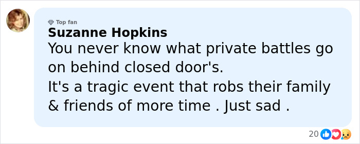 Screenshot of a social media comment discussing the tragic event linked to Nick Reiner's hotel room amid arrest. Screenshot of a social media comment discussing the tragic event linked to Nick Reiner's hotel room amid arrest.
