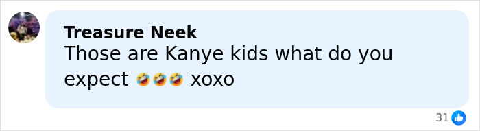 Comment stating Kanye kids in a discussion about Kim Kardashian's Christmas card failure and fans' concerns about kids' home life. Comment stating Kanye kids in a discussion about Kim Kardashian's Christmas card failure and fans' concerns about kids' home life.