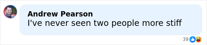 Facebook comment by Andrew Pearson criticizing Melania and Donald Trump's Christmas card for looking stiff and miserable.