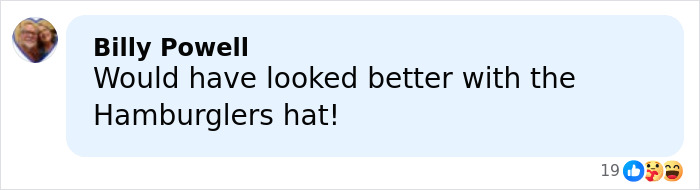 Comment by Billy Powell criticizing Melania and Donald Trump's Christmas card, mentioning a Hamburgler hat and expressing dissatisfaction.