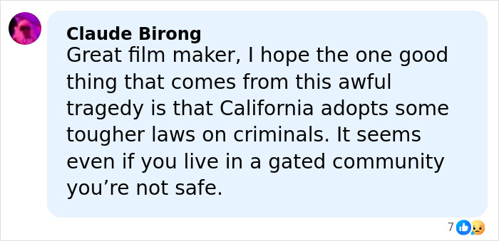 Commenter discussing hopes for tougher California criminal laws after Rob Reiner and wife found slain in LA home incident involving son as person of interest Commenter discussing hopes for tougher California criminal laws after Rob Reiner and wife found slain in LA home incident involving son as person of interest